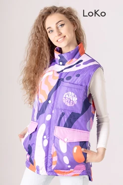 Жилет Хайк на синтепоне унисекс, с полной запечаткой#2