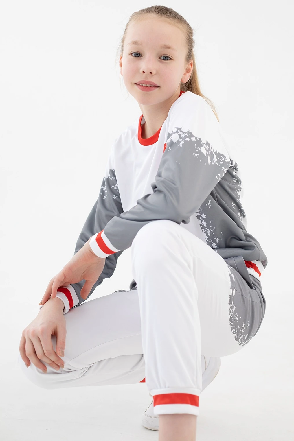 Брюки Экшен зауженные детские с полной запечаткой "Dances"#2