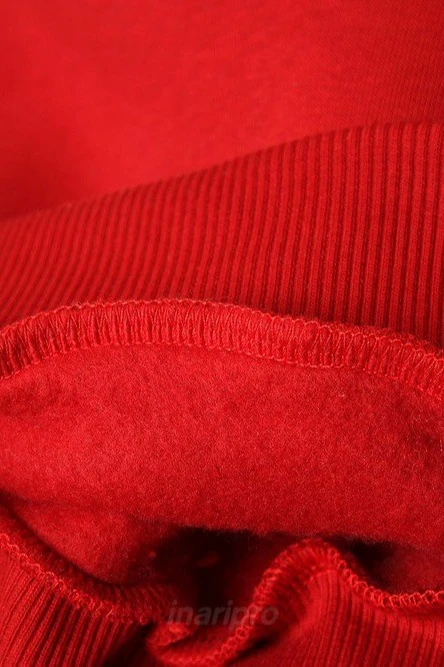 Свитшот Тревис из футера унисекс, однотонная красная#2