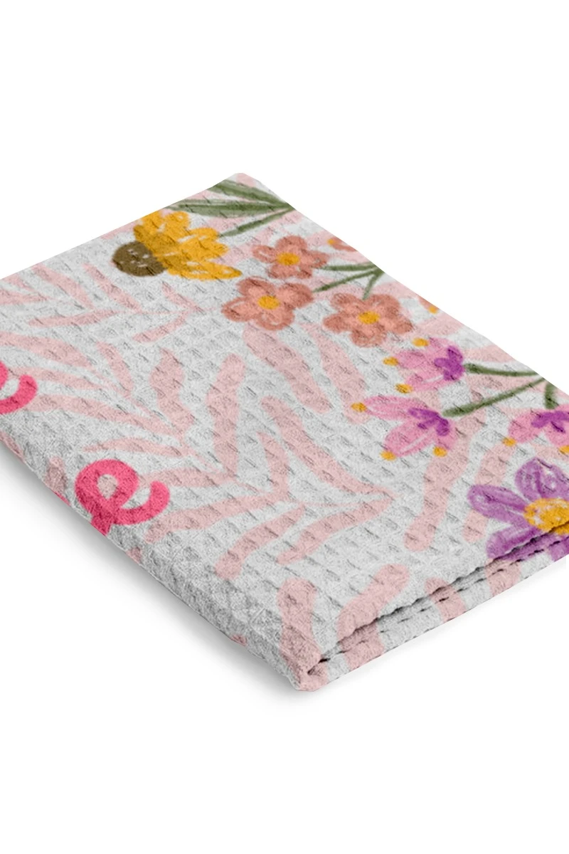 Купить полотенце вафельное 50х90 cм с печатью "Have a nice day"