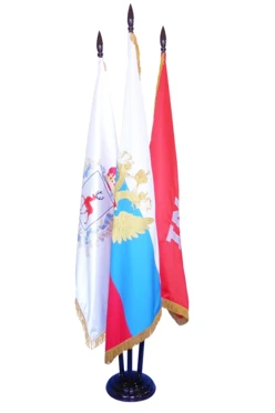 Купить знамёна РФ Нижегородской обл и фирменное (атлас 100х150 см)