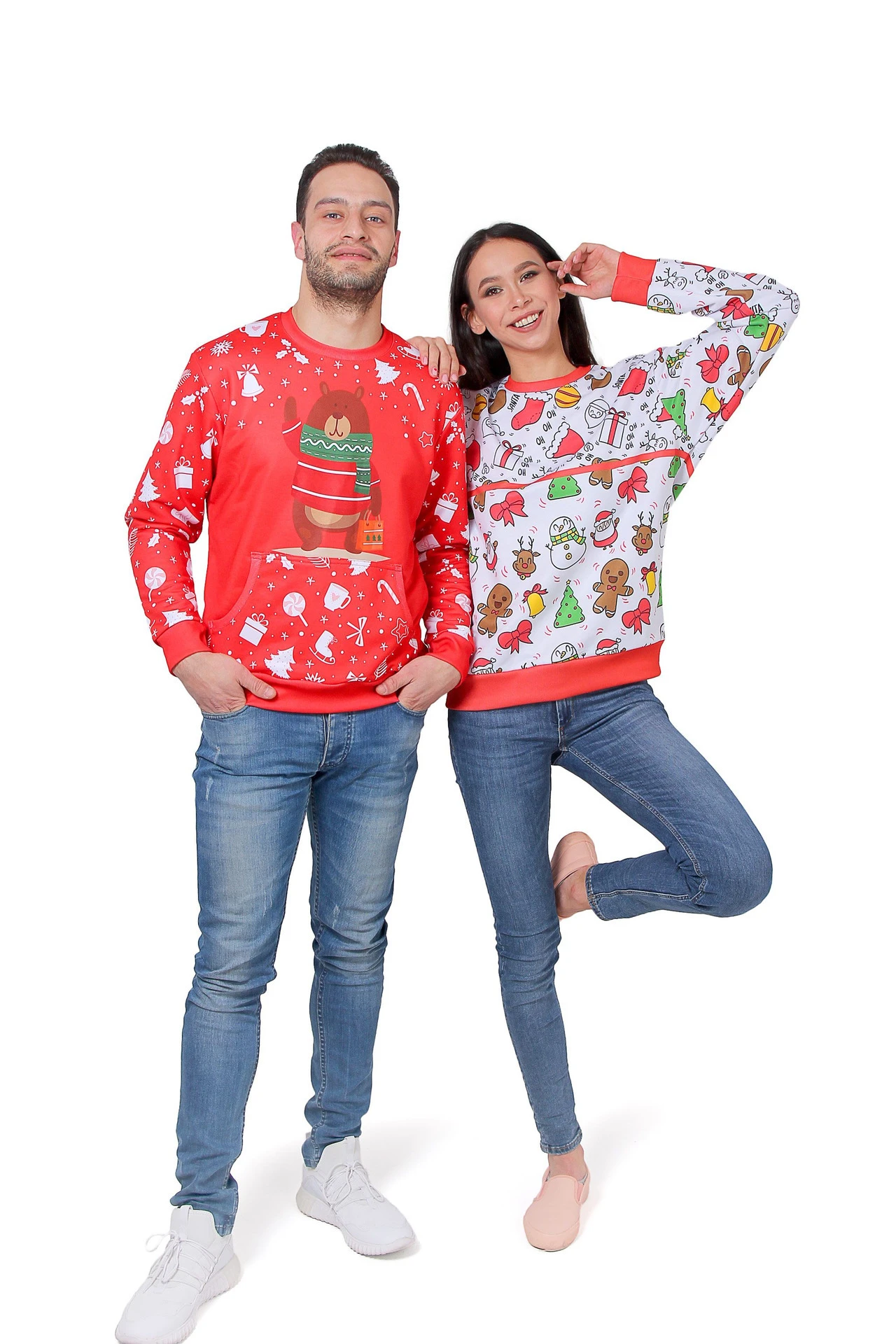 Свитшот Гарри унисекс из адидаса с полной запечаткой "New Years"#4