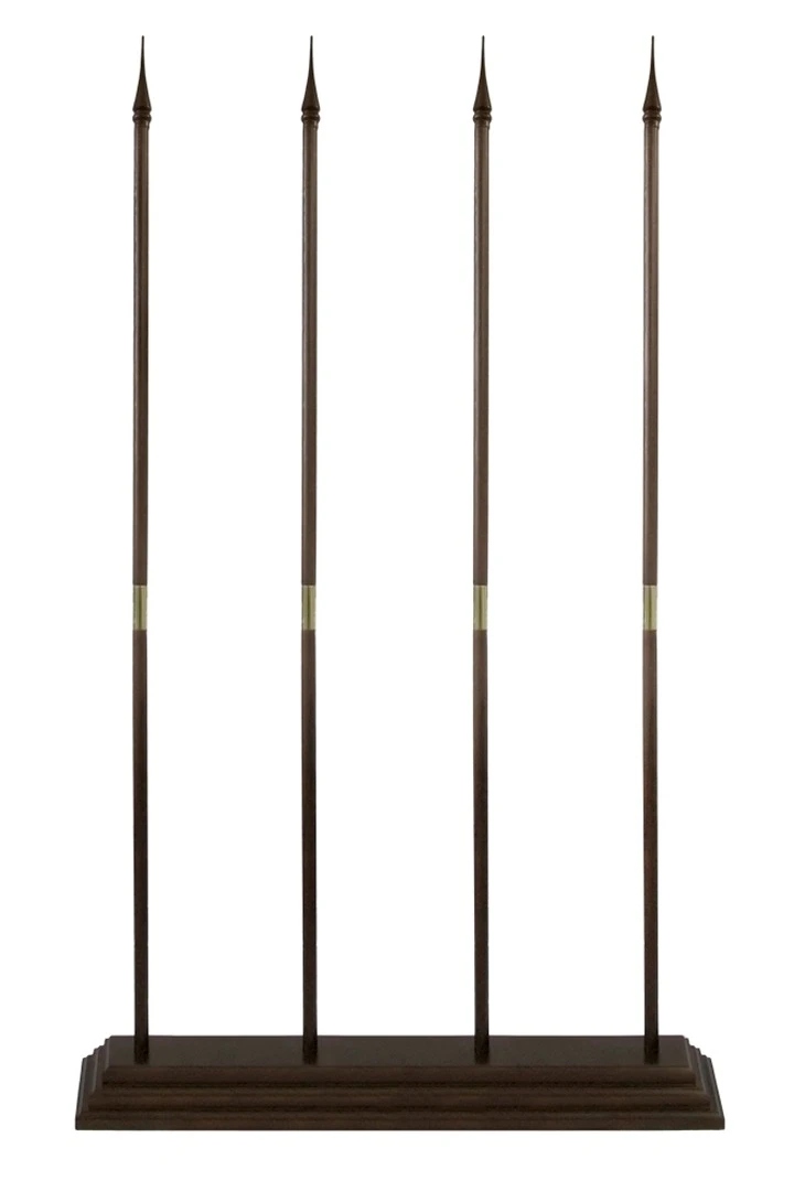 Аренда подставки деревянной с основанием Пирамида (бук темный) 4 штока 2,2 м#1