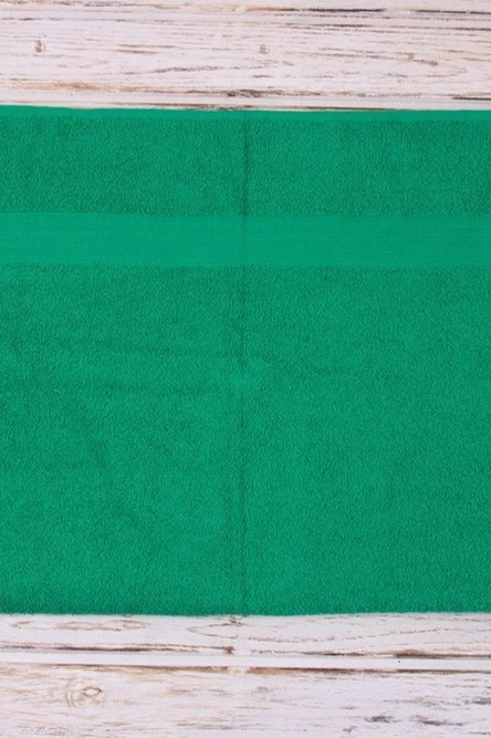 Полотенце махровое 70х140 см (Ituma), однотонное ярко-зеленое#4