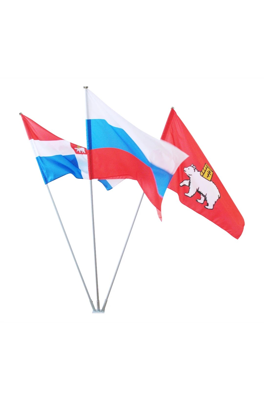 Кронштейн козырьковый на 3 штока с алюминиевыми древками 2,5 м#2