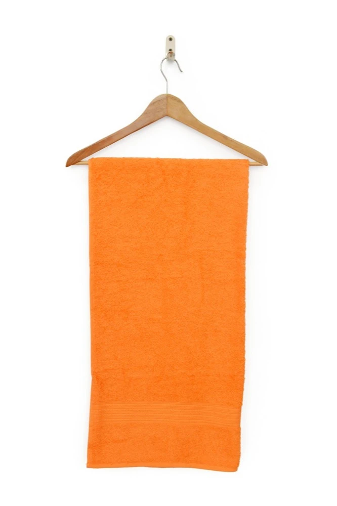 Полотенце махровое 70х140 см (Ituma), однотонное оранжевое#7