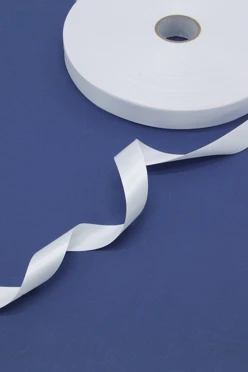 Лента атлас люкс белая ширина 2,5 см#1