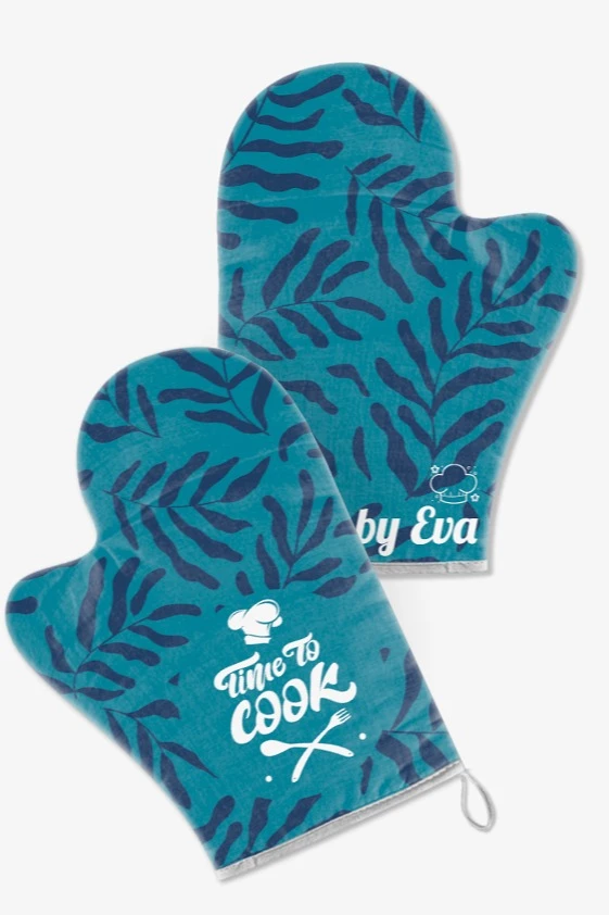 Купить прихватку Рукавица двухсторонняя с полной запечаткой "Time to Cook"