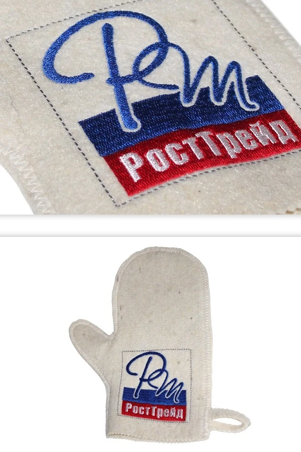 Рукавица банная однотонная#2