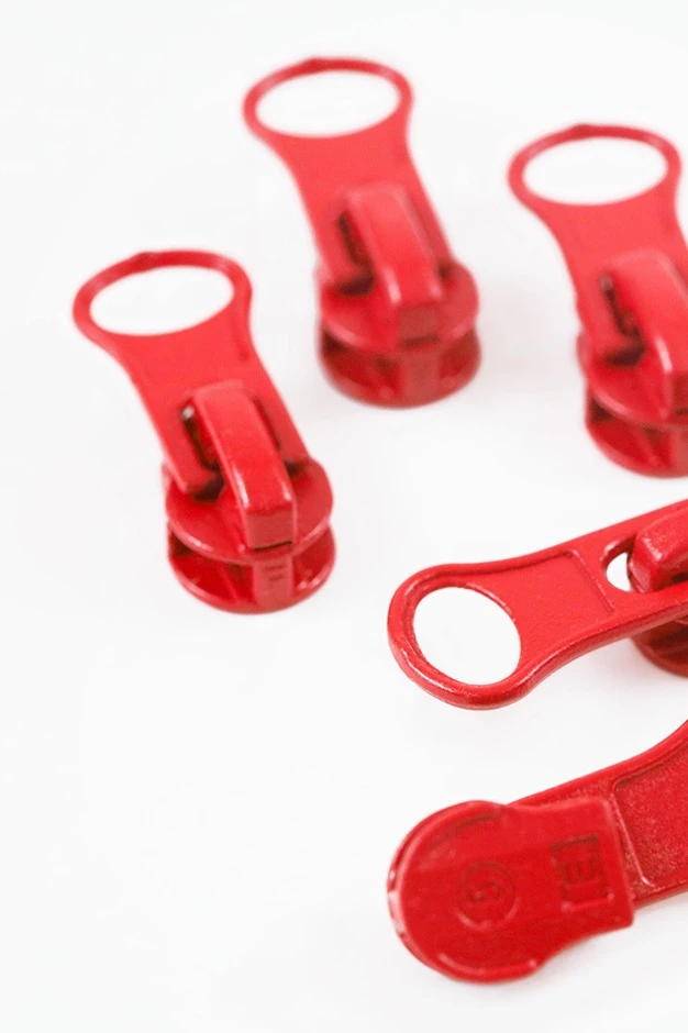 Купить бегунок для спиральной молнии тип 5 реверсивный, красный