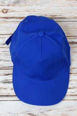 Купить бейсболку Полувелюр синюю