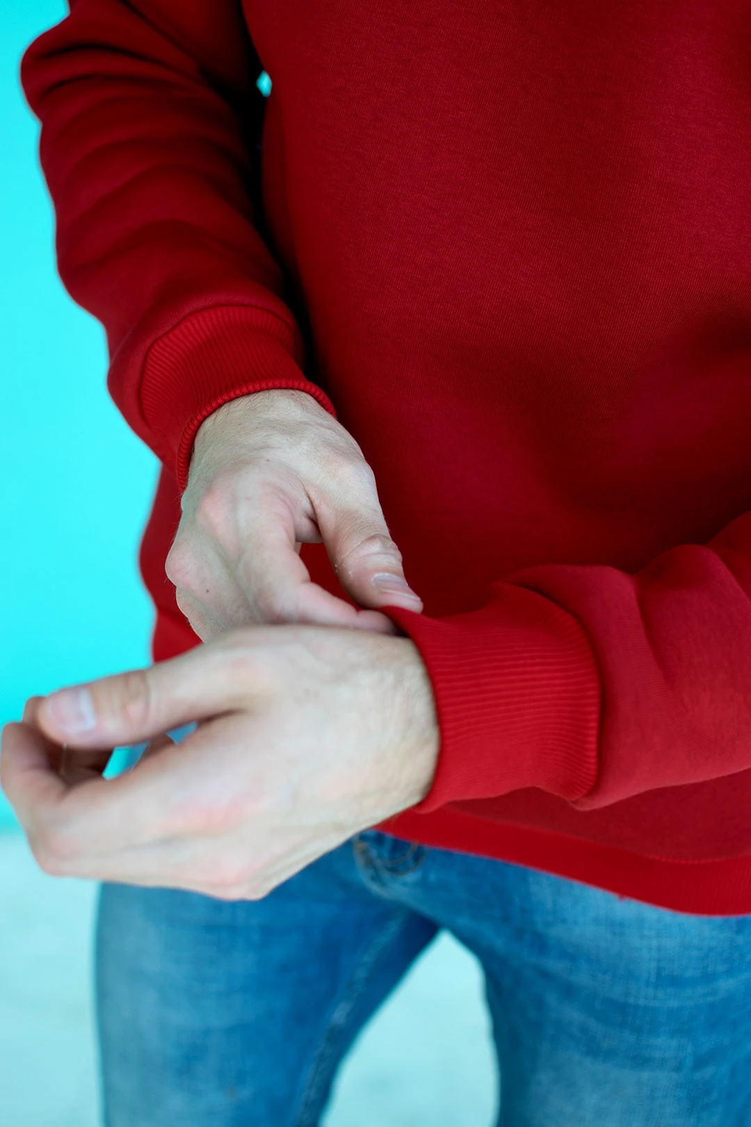 Купить худи Кинг из футера унисекс, однотонная бордовую