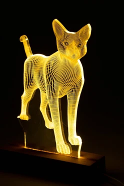 Купить награду из акрила 20х13 см, с гравировкой (с белой подсветкой)