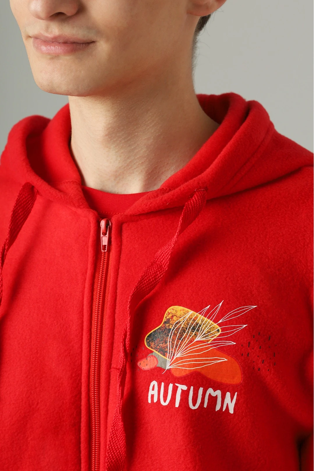 Толстовка Харисон флисовая без капюшона унисекс, однотонная "Autumn"#1