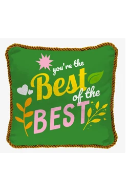 Купить подушку с кантом 30х30 см, с принтом "Best of the best"