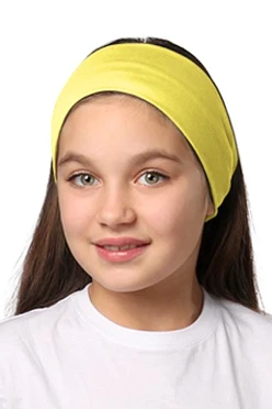 Купить повязку детскую однотонную желтую