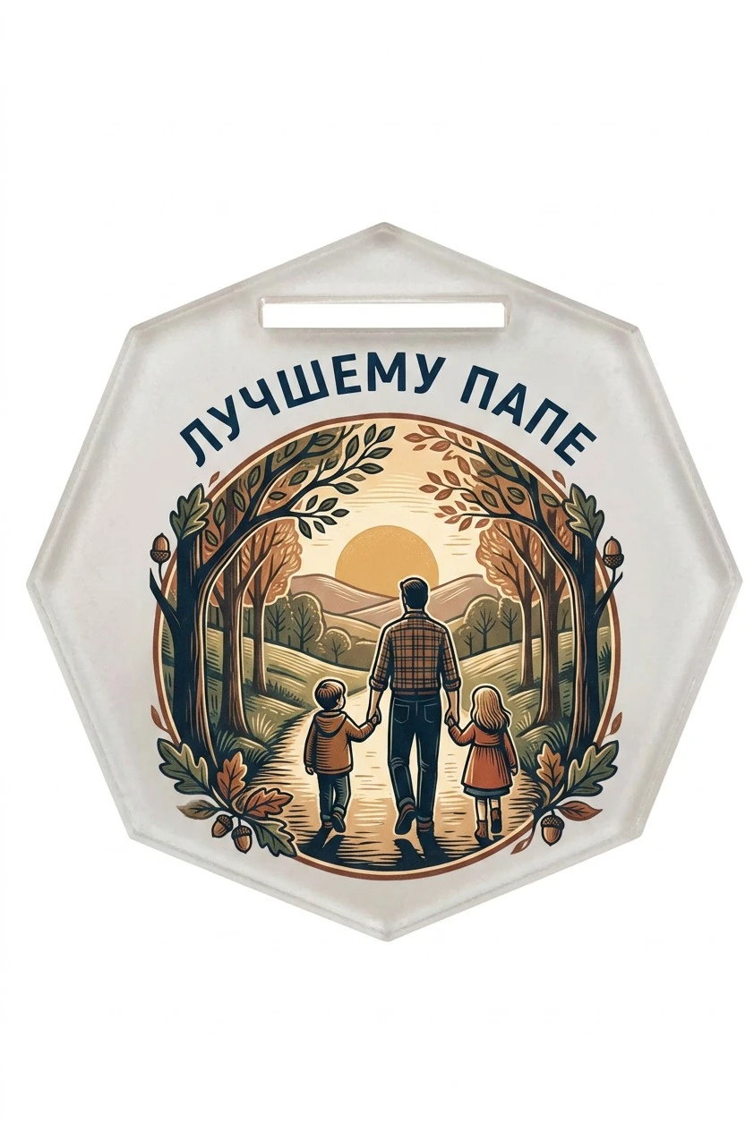 Медаль из акрила АС6004 Многоугольник 60 мм с печатью#5 Медаль из акрила АС6004 Многоугольник 60 мм с печатью#5