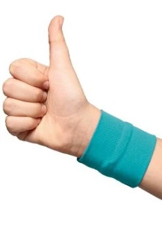 Купить напульсник трикотажный голубой 9х9 см