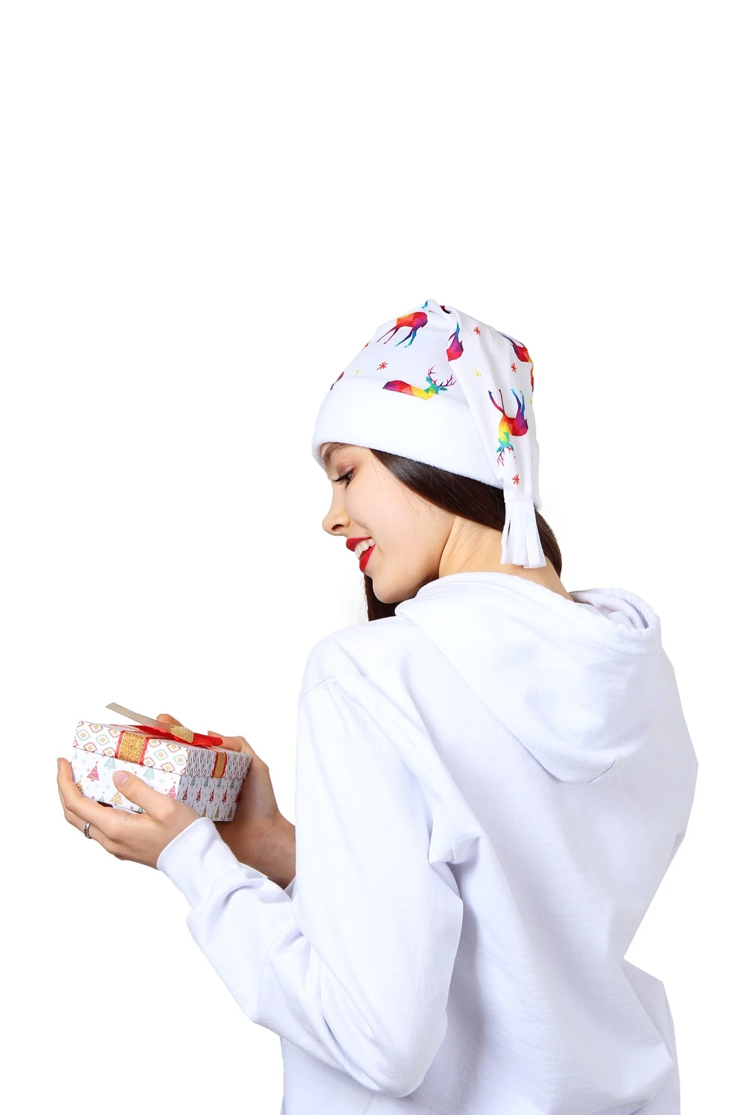 Колпак Новогодний с принтом "Deer"#5