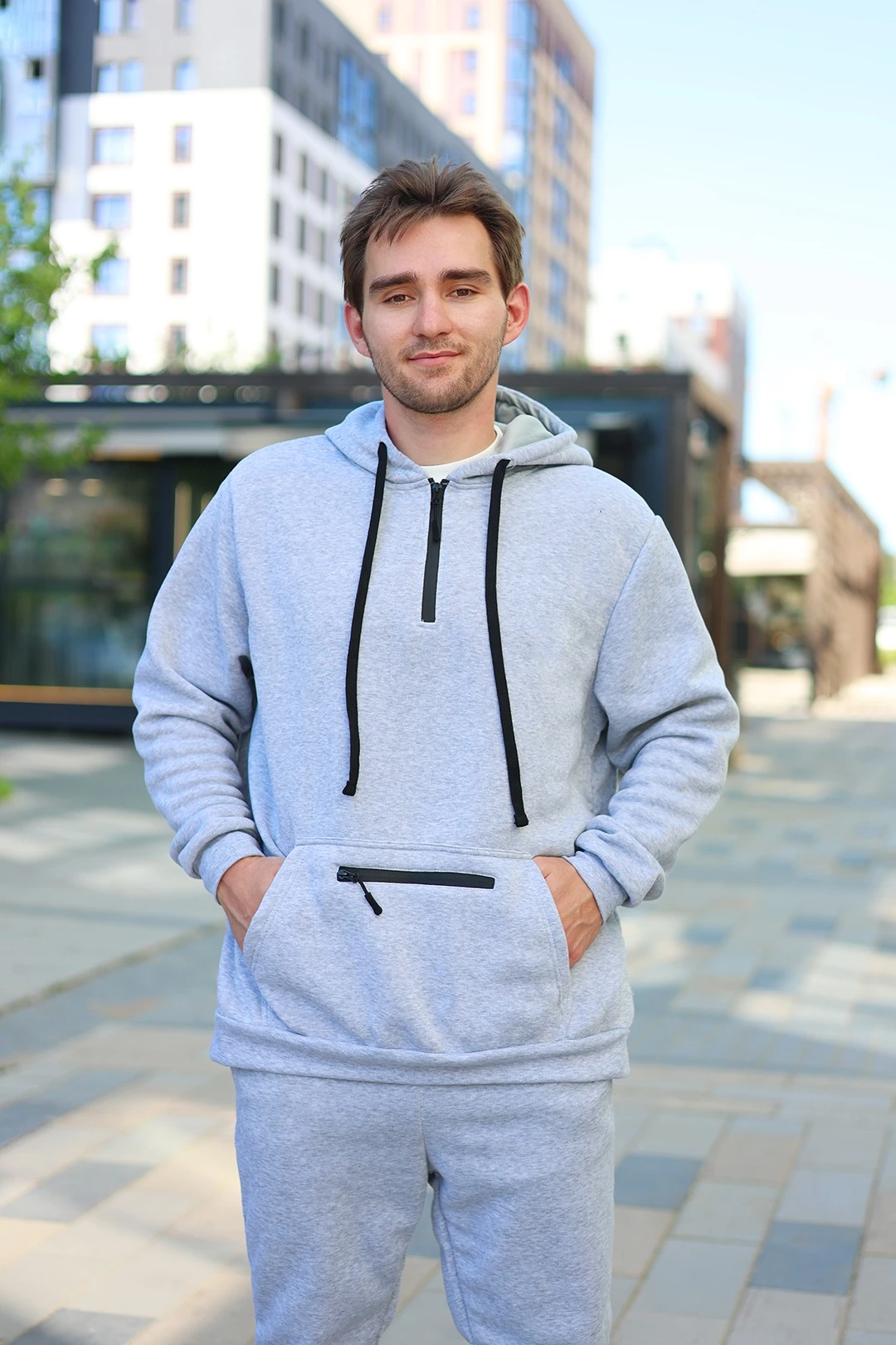 Купить худи Кензи из футера унисекс, однотонную