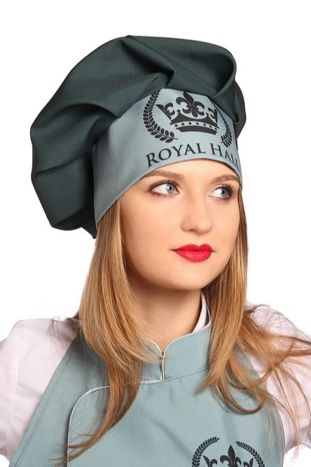 Колпак Ваниль поварской взрослый, с полной запечаткой "Royal Hall"#1