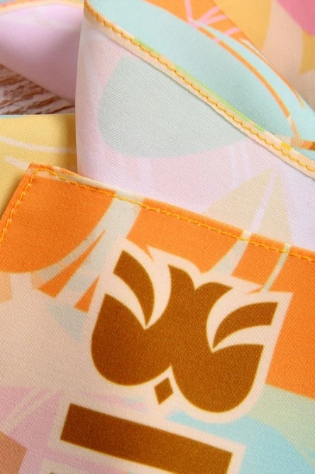 Шарф однослойный легкий 15х120 см, с полной запечаткой "Bird"#1