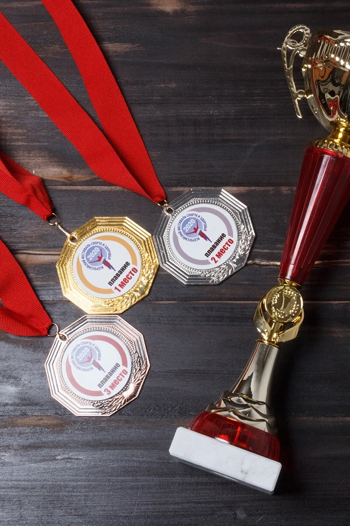 Медаль металлическая МК194 70мм с шильдом 50мм#1