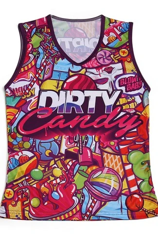 Майка Берри женская с полной запечаткой "DIRTY"#1