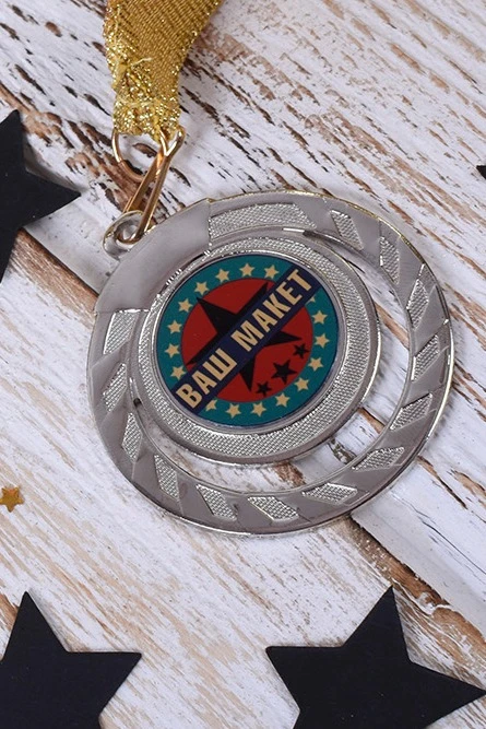 Медаль металлическая МК346 50мм с шильдом 25мм#5