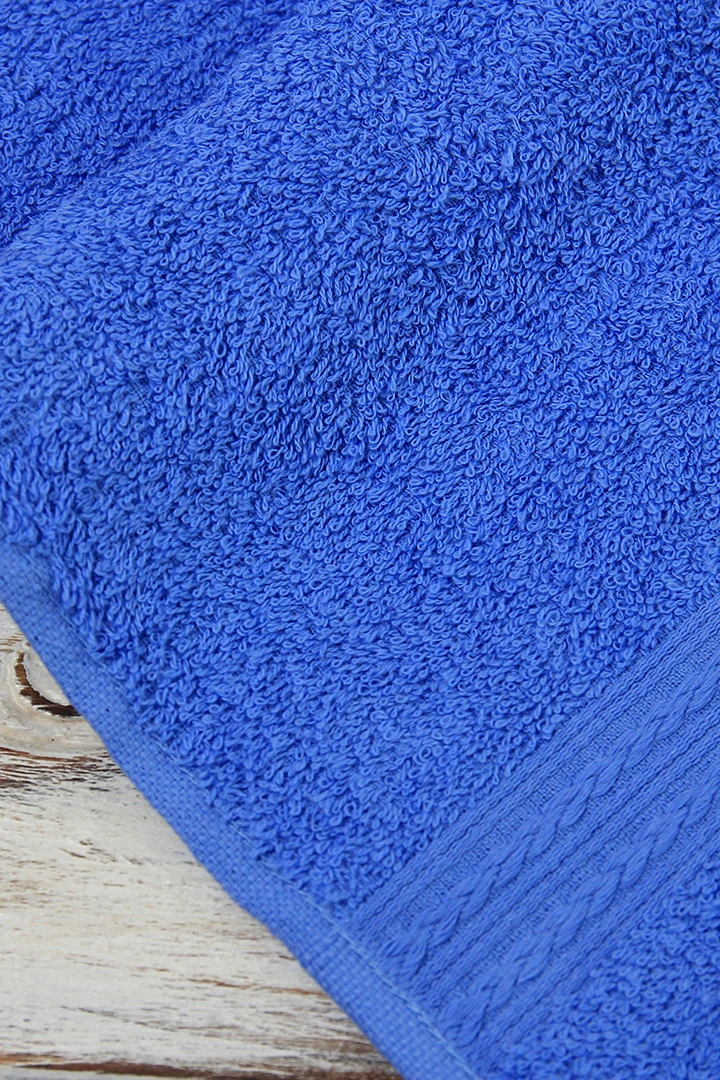 Полотенце махровое 40х70 см (Ituma), однотонное синее#4