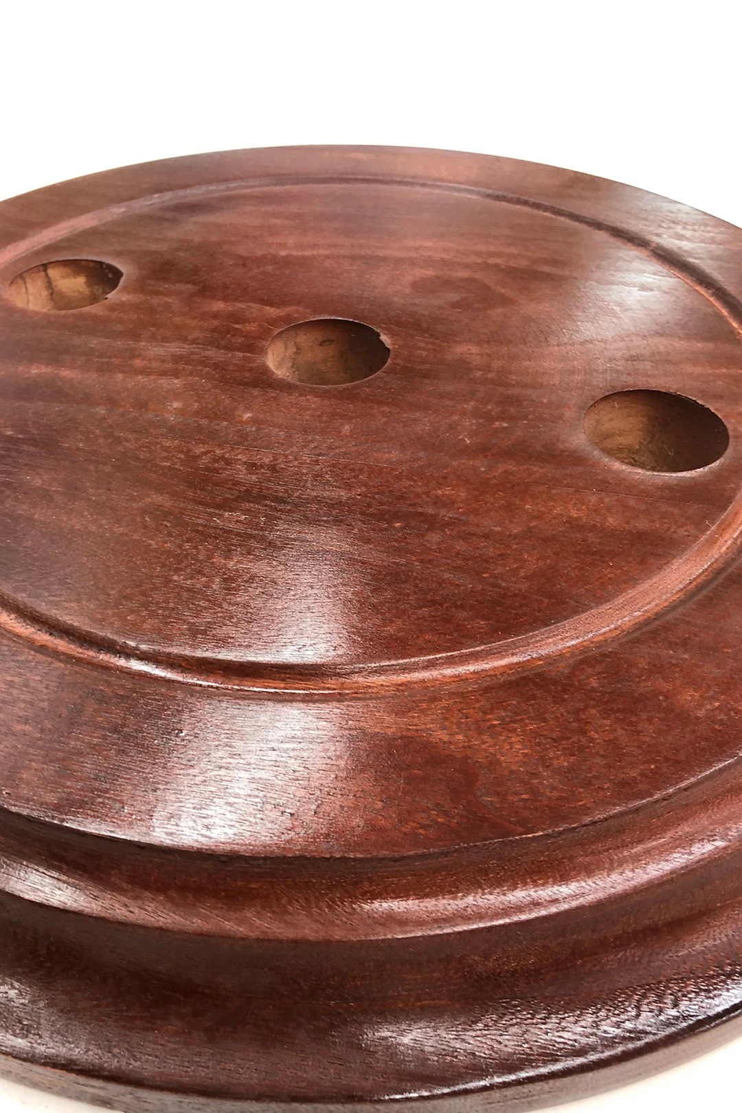 Основание деревянное Тарелка 3 штока, каштан#1