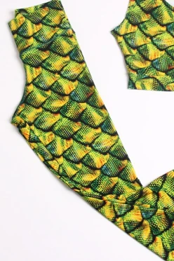 Легинсы женские с широким поясом с принтом "Snakeskin"#2