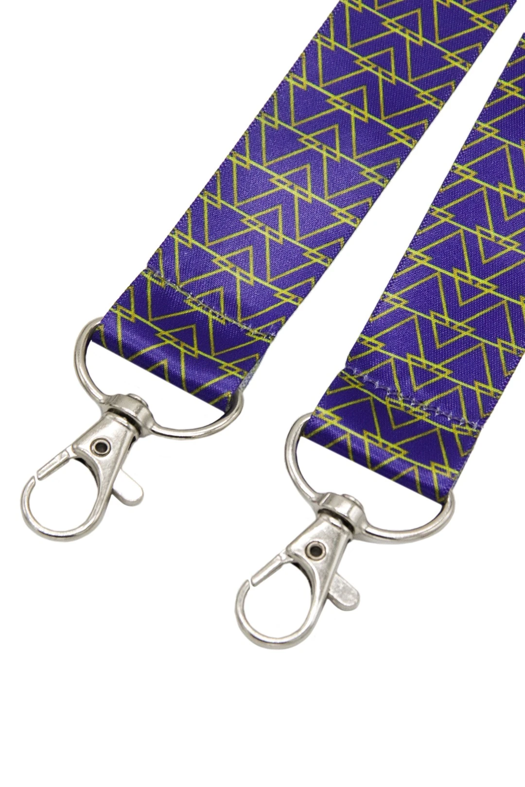 Лента для бейджа атлас люкс ширина 2,5 см, с двумя карабинами, с печатью#1