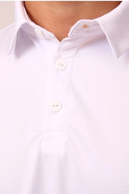 Поло Марс унисекс из примы, белая#4