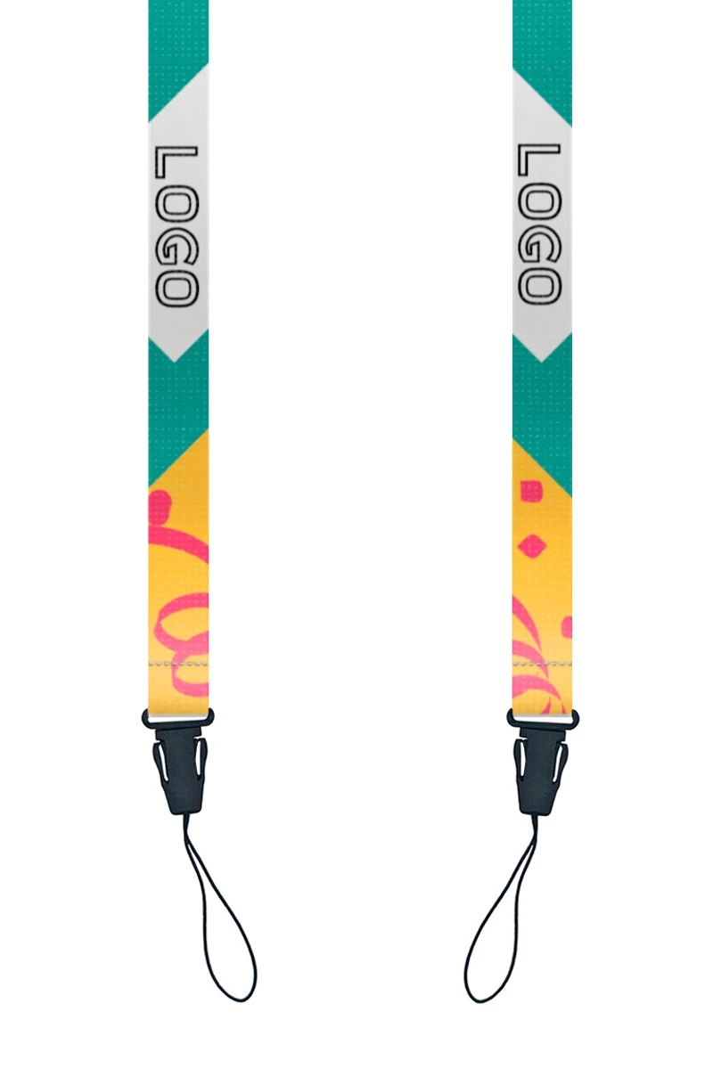 Купить ленту для бейджа блекаут ширина 2 см, с фастексом, с печатью "Logo"