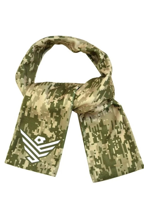 Шарф двухслойный утепленный 15х120 см, с полной запечаткой "Hacks"#6