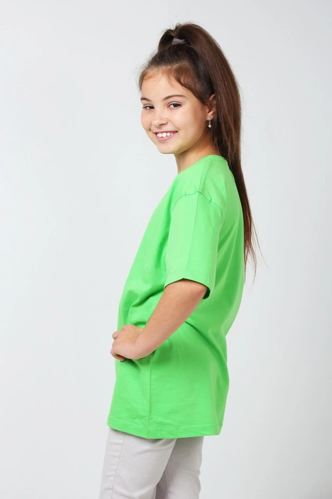 Купить футболку Премиум детскую салатовую