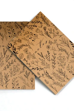 Блокнот фирменный А7 на скобе (20 листов без печати) с принтом "Dried flowers"#1 Блокнот фирменный А7 на скобе (20 листов без печати) с принтом "Dried flowers"#1