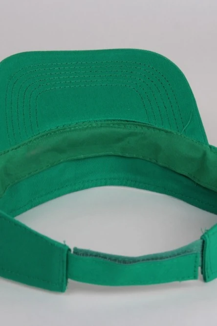 Козырек Карри на липучке узкий, однотонный зеленый (хлопок)#4