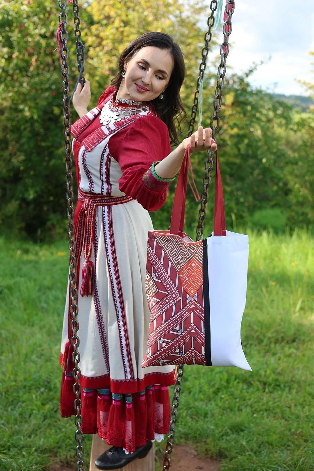 Сумка Лайт из габардина 35х45 см, с принтом "Monument"#2