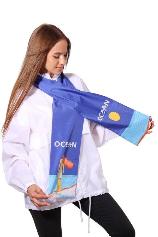 Купить шарф печатный 15х150 см "Ocean"