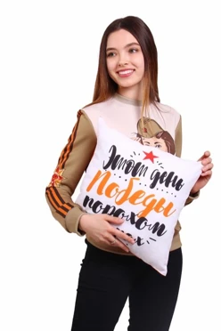 Подушка 50х50 см, с принтом "9 May"#2