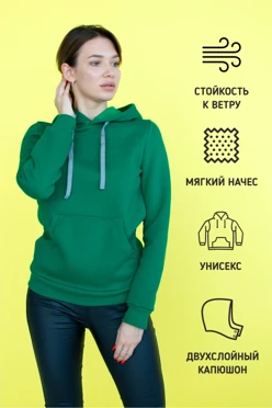 Худи Майк из футера унисекс, однотонная#2