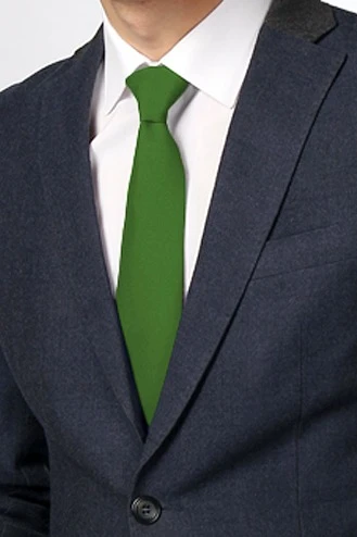 Галстук Тайм на резинке, однотонный зеленый#1