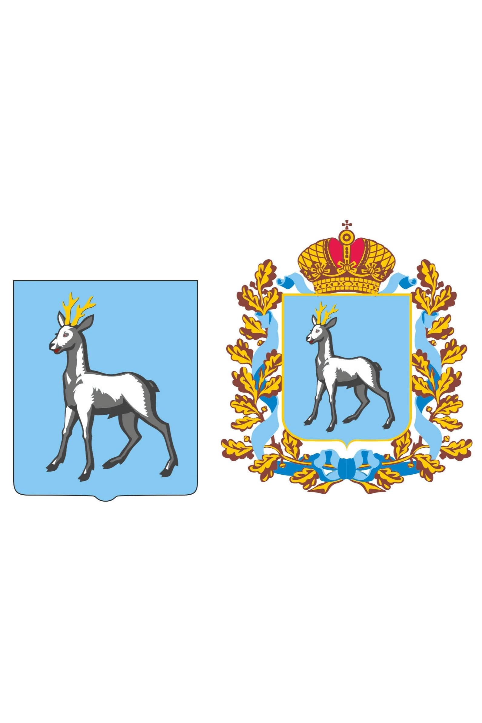 Герб Самарской области 42х50 см, барельеф, металлонапыление#1