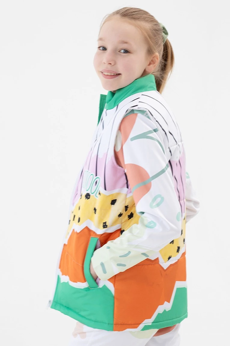 Купить жилет Портер детский на синтепоне "Papaya"