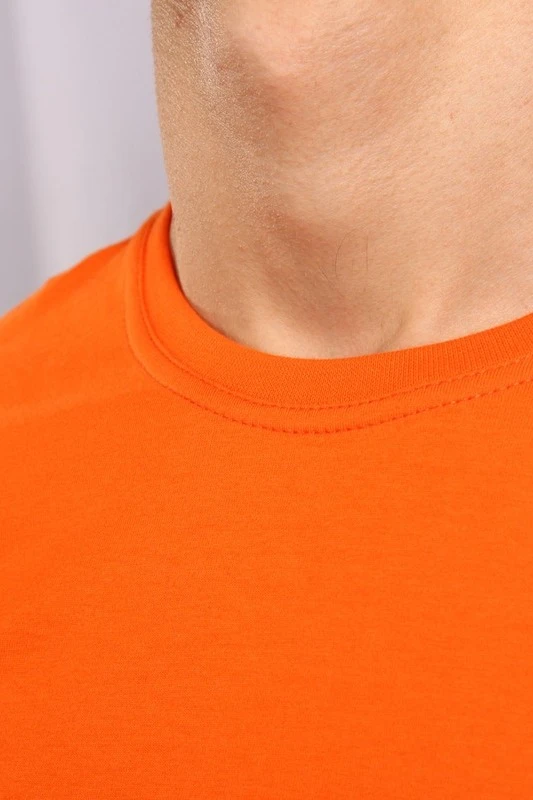 Футболка Премиум унисекс (Modern), однотонная оранжевая (хлопок)#1