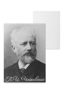 Купить блокнот фирменный А5 на пружине (40 листов) с принтом "Tchaikovsky" Купить блокнот фирменный А5 на пружине (40 листов) с принтом "Tchaikovsky"