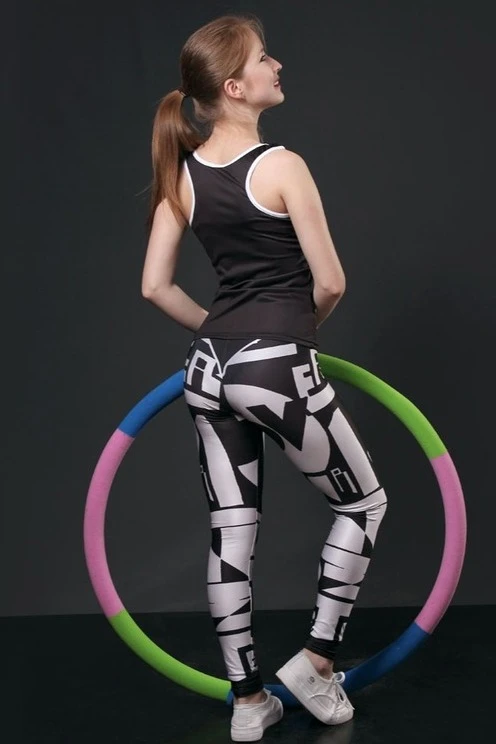 Легинсы женские с узким поясом с принтом "Every day"#1