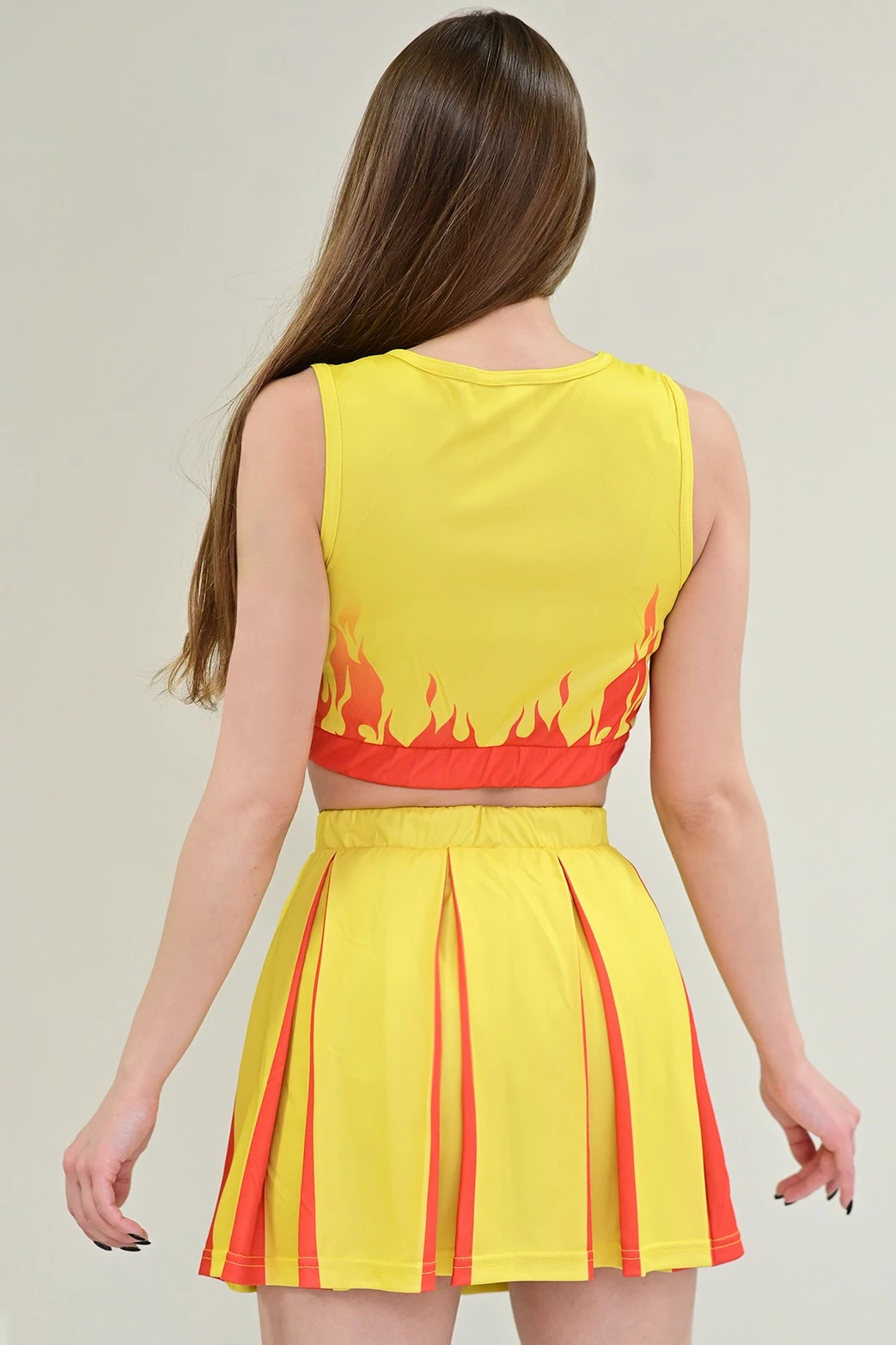 Форма Стефани с шортами женская, с полной запечаткой "Flame"#1